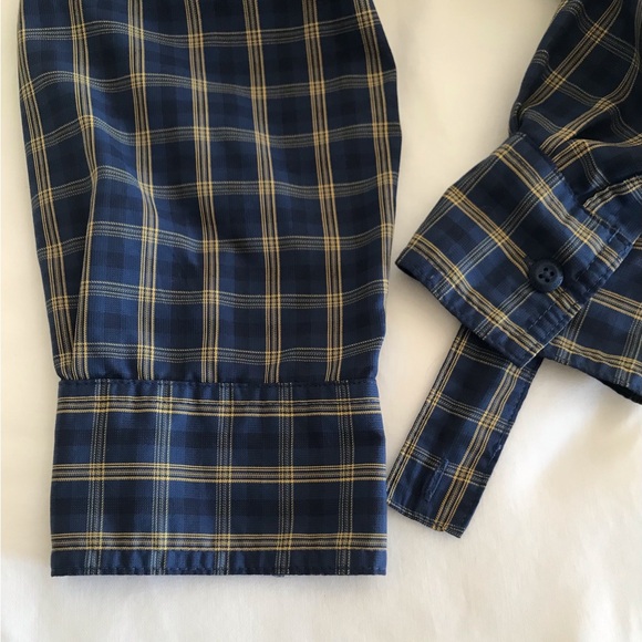 Columbia Men's Omni Shade Button Down Vented Shirt / Windbreaker M Blue / Yellow - Picture 16 of 16